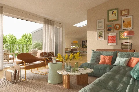 Visualisierung Wohnzimmer